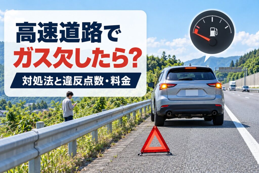 高速道路でガス欠したら？対処法と違反点数・料金