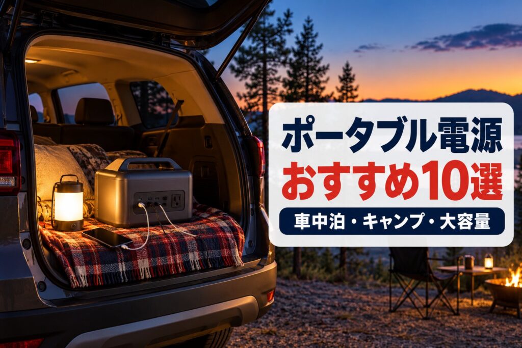 ポータブル電源おすすめ10選 車中泊・キャンプ・大容量