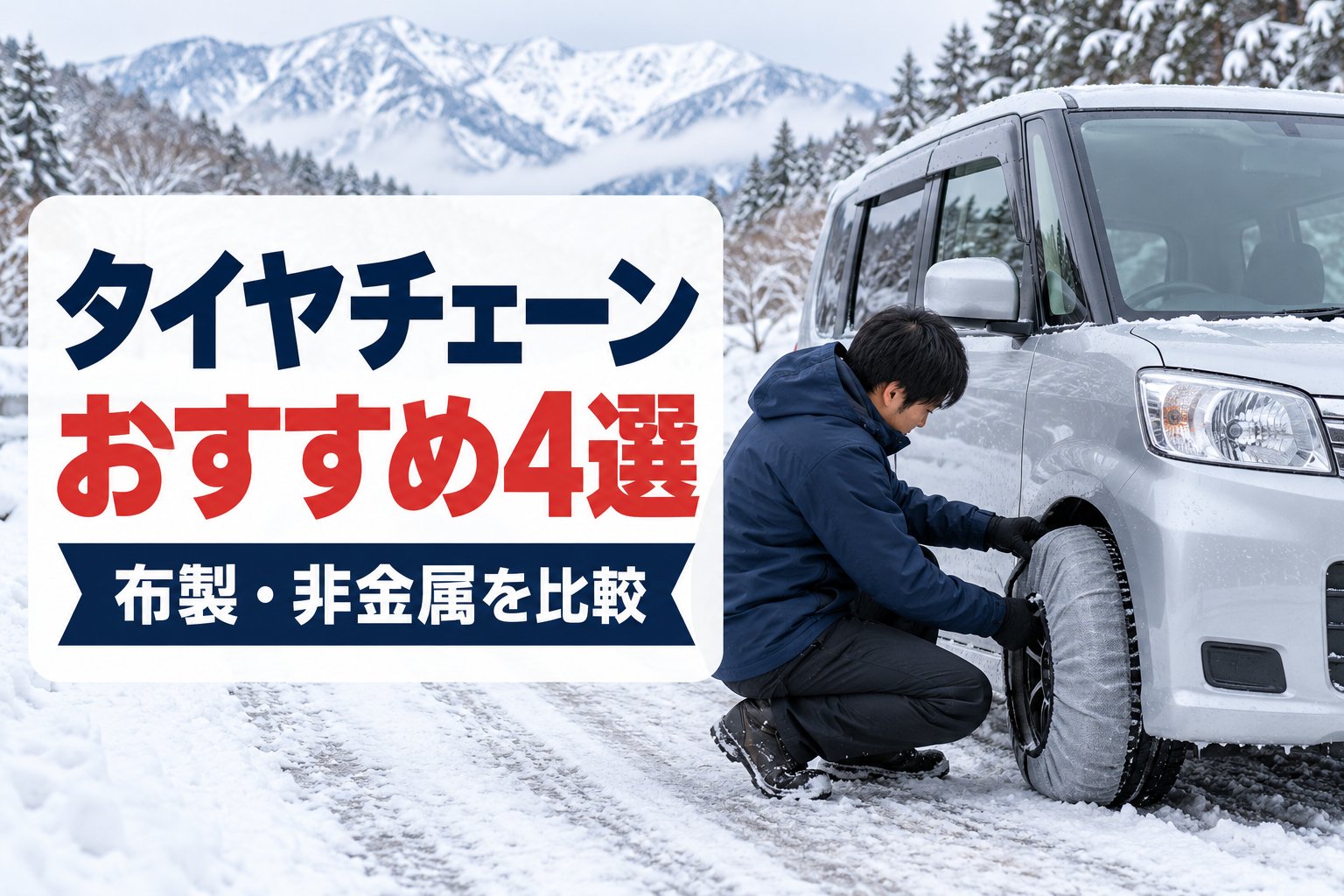 タイヤチェーンおすすめ4選 布製・非金属を比較